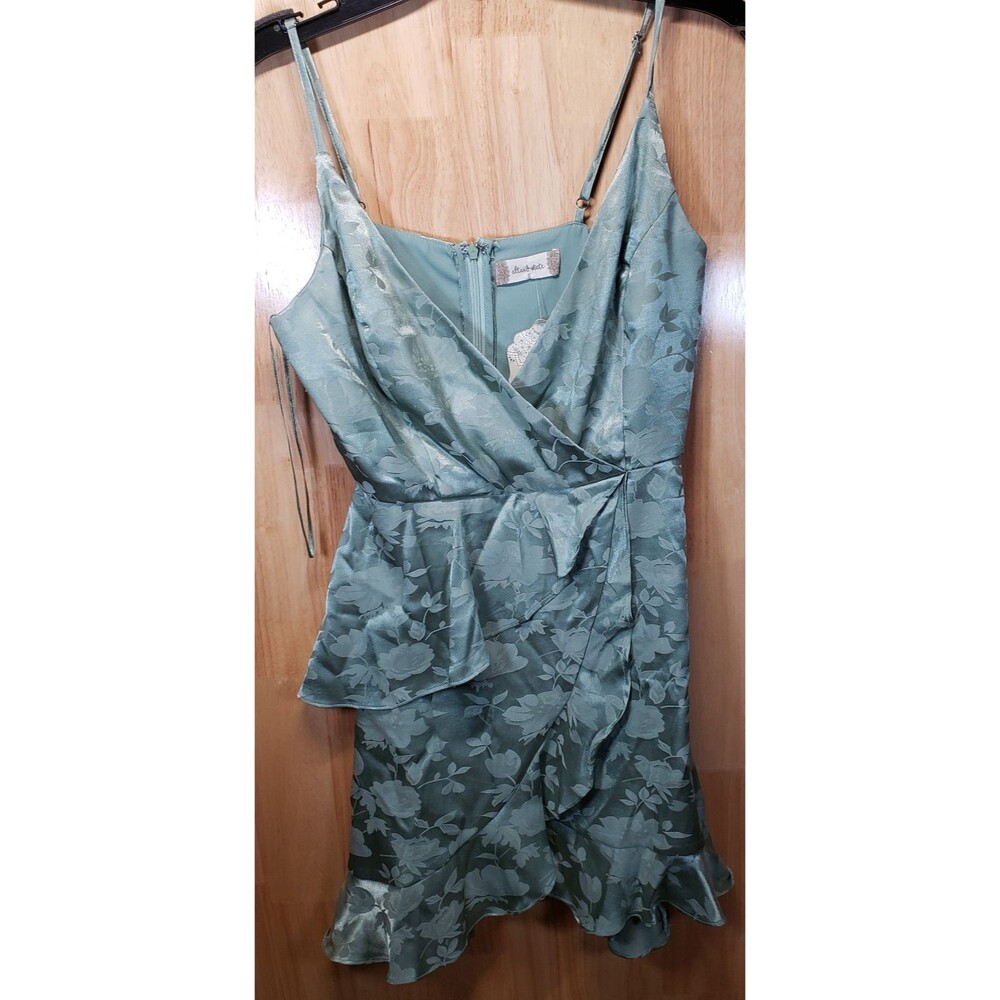 Altard State‎ Sage Green Floral Jacquard Mini Dress Sz S NWT